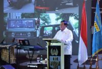 Menteri Pertahanan Prabowo Subianto menghadiri HUT ke-45 Forum Komunikasi Putra Putri Purnawirawan dan Putra Putri TNI-Polri (FKPPI). (Dok. Tim Media Prabowo Subianto) 