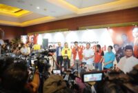 Capres Koalisi Indonesia Maju Prabowo Subianto menghadiri deklarasi Partai Solidaritas Indonesia (PSI) untuk dukungannya pada Pilpres 2024 mendatang. (Dok. TIm Media Prabowo Subianto)
