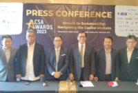 Konferensi Pers CSA Awards 2023, yang digelar di Menara 16, Jakarta, Kamis (23/11/2023) (MediaEmiten.com / Idris Daulat)