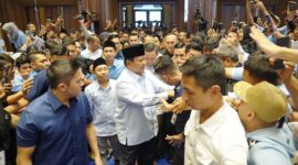 Di Grand Sudirman Ballroom Bandung, Parade Perkusi dan Tarian Sambut Kehadiran Prabowo Subianto