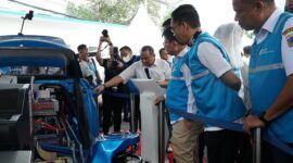 PT PLN (Persero) meresmikan stasiun pengisian hidrogen atau hydrogen refueling station (HRS) pertama di Indonesia. (Instagram.com/@fajarohara)