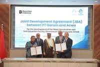 Acwa menandatangani perjanjian pengembangan bersama dengan PT GARAM untuk proyek integrasi desalinasi air laut dan garam industri dengan skala utilitas yang pertama di Indonesia